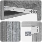 vidaXL Table d'appoint murale Sonoma gris 59 x 34 5 x 17 cm