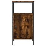 vidaXL Table de chevet chêne fumé 41x31x80 cm bois d'ingénierie