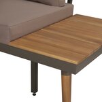 Salon de jardin meuble d'extérieur ensemble de mobilier 4 pièces et coussins bois d'acacia solide marron 02_0016285