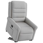 vidaXL Fauteuil inclinable électrique gris nuage tissu