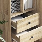 vidaXL Haut Armoire Chêne sonoma 45 5 x 34 x 127 cm Bois d'ingénierie