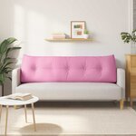 vidaXL Coussin de Dos Rose 160 x 24 x 50 cm tissu