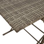 vidaXL Ensemble à manger de jardin et coussins 7 Pièces gris rotin