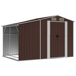 vidaXL Abri de jardin marron 277x192 5x179 cm acier galvanisé