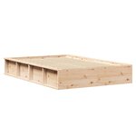 vidaXL Cadre de lit avec stockage Marron 120 x 200 cm bois