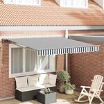 vidaXL Auvent Rétractable Anthracite et blanc 350x250 cm tissu