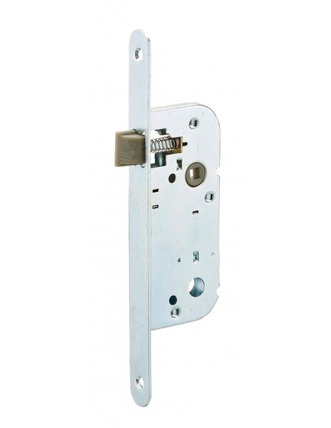 SP - Serrure encastrable pour porte intérieure  axe 40mm  blanche  bouts ronds  réversible