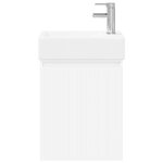 vidaXL Meuble de salle de bain avec robinet Blanc 45 5 x 22 5 x 84 cm