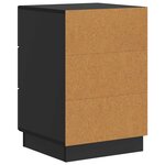 vidaXL Cabinet de chevet Noir 43 x 41 x 63 5 cm Bois d'ingénierie