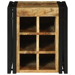 vidaXL Range-bouteilles 34.5 x 35 x 39 cm Bois massif de manguier rugueux