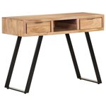 vidaXL Bureau 107x45x79 cm Bois d'acacia solide avec bord naturel