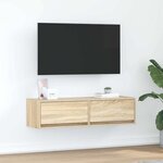 vidaXL Meuble TV Chêne sonoma 100 x 31 x 25.5 cm Bois d'ingénierie