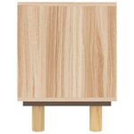 vidaXL Meuble TV Marron 80x30x40cm Bois de pin massif et rotin naturel