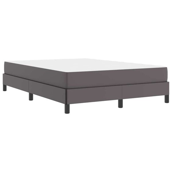 vidaXL Lit avec matelas Gris 140 x 190 cm Faux cuir