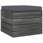 vidaXL Salon palette de jardin 2 Pièces avec coussins Bois de pin massif