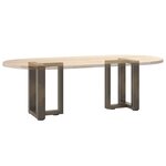 vidaXL Pieds de table basse en T  2 pièces  noir  28 x 25 x (42-43) cm  acier