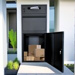 Boîte aux lettres avec compartiment séparé - ParcelXL - Noir - Boîte à colis autonome