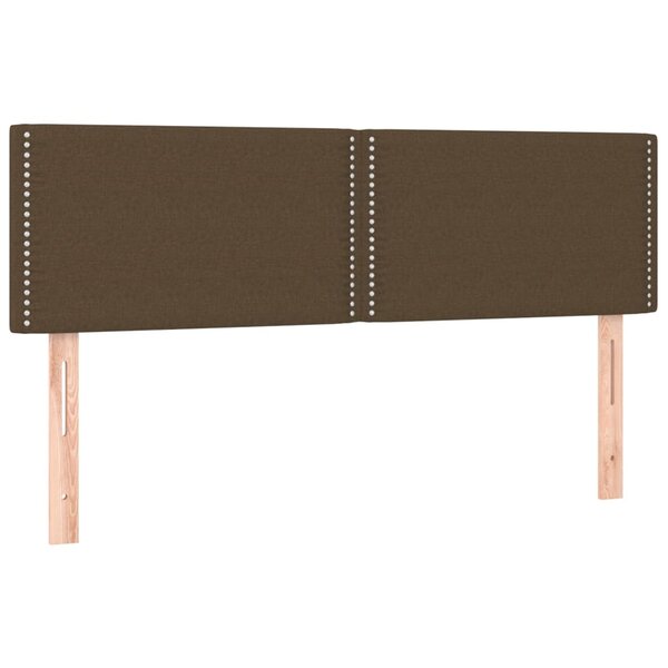 vidaXL Têtes de lit 2 Pièces Marron foncé 72x5x78/88 cm Tissu