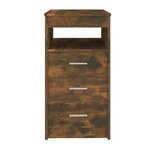 vidaXL Armoire à tiroirs Chêne fumé 40x50x76 cm Bois d'ingénierie