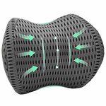 vidaXL Coussin pour le cou Réglable Gris 31 x 22 x 13 cm Maille 4D