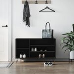 vidaXL Armoire à chaussures Noir 102x36x60 cm Bois d'ingénierie