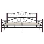 vidaXL Cadre de lit sans matelas et tête de lit noir 160x200 cm métal