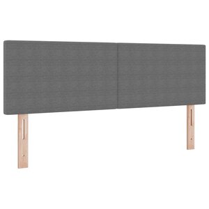 vidaXL Tête de lit LED Gris clair 144 cm Tissu en velours côtelé
