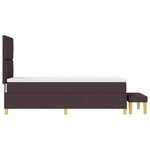 vidaXL Lit à ressorts avec matelas Marron foncé 80 x 200 cm tissu