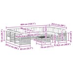 vidaXL Ensemble de canapés d'extérieur 10 Pièces Naturel et Anthracite