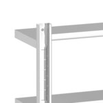 vidaXL Étagère murale 2 niveaux 100x23 5x60cm argenté acier inoxydable