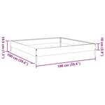 vidaXL Lit surélevé de jardin 100x100x18 5 cm acier inoxydable