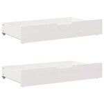 vidaXL Cadre de lit avec tiroirs blanc 140x200 cm bois de pin massif