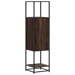 vidaXL Buffet haut chêne marron 35 5x35x139 cm bois d'ingénierie métal