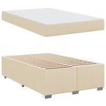 vidaXL Cadre de lit Crème 120 x 200 cm tissu