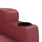 vidaXL Fauteuil inclinable Rouge bordeaux Similicuir