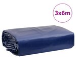 vidaXL Bâche bleu 3x6 m 650 g/m²