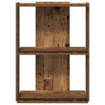 vidaXL Bibliothèque à 3 niveaux vieux bois 60x30x80 cm bois ingénierie