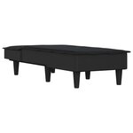 vidaXL Chaise longue noir tissu