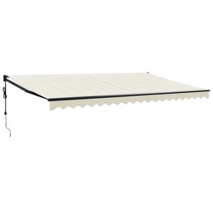 vidaXL Auvent rétractable automatique crème 5x3 m