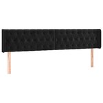 vidaXL Tête de lit avec oreilles Noir 203x16x78/88 cm Velours