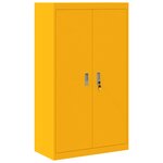 vidaXL Armoire de rangement 2 Pièces Jaune moutarde 80 x 40 x 140 cm