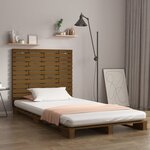 vidaXL Tête de lit murale Marron miel 96x3x91 5 cm Bois massif de pin