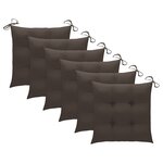 vidaXL Chaises pliantes 6 pièces avec coussins en bois d'acacia massif