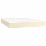 vidaXL Sommier à lattes de lit avec matelas et LED Crème 140x200 cm