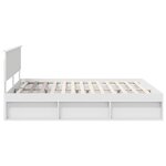 vidaXL Cadre de lit avec tête de lit Blanc 180 x 200 cm Pin massif