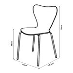 Lot de 4 chaises de salle à manger moderne design robuste noir 03_0009813
