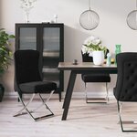 Vidaxl chaises à manger lot de 4 noir 53x52x98 cm velours et inox