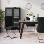 vidaXL Chaises à manger lot de 4 noir 53x52x98 cm velours et inox