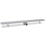 vidaXL Drain de douche linéaire 1030x140 mm acier inoxydable
