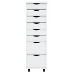 vidaXL Armoire roulante avec tiroirs MOSS blanc bois de pin solide